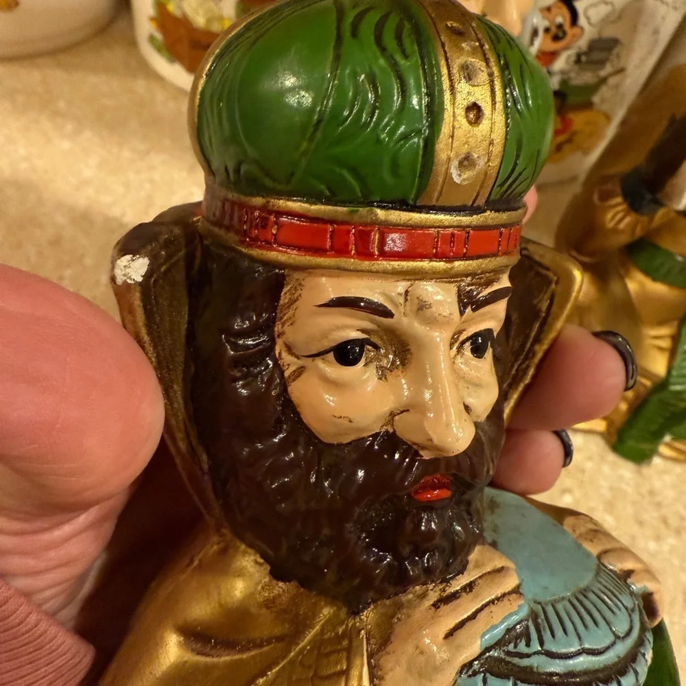 Vintage Ardco Holiday Golden Three Wise Men Christmas Figurines made in Japan